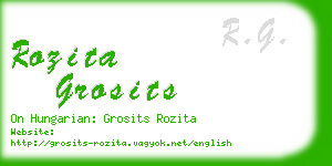 rozita grosits business card
